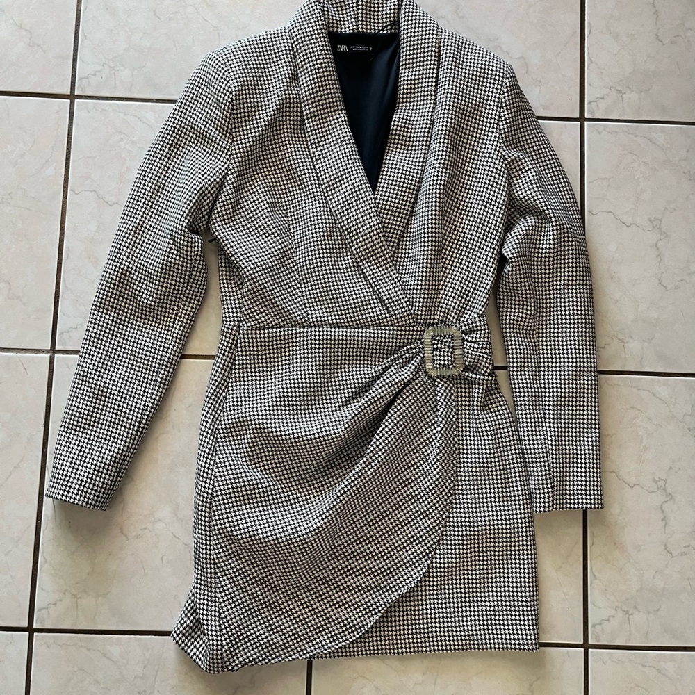 Zara Houndstooth Dress
